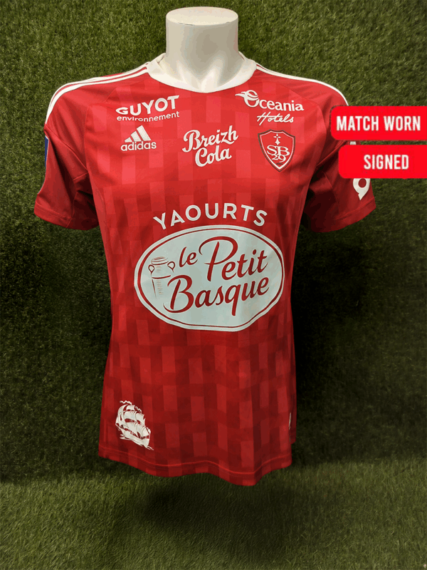 Match Worn Signed Stade Brest -Loïc Remy 14